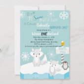 Sneeuwvlinder die één dag uitnodigt kaart (Voorkant)