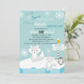 Sneeuwvlinder die één dag uitnodigt kaart (Staand voorkant)