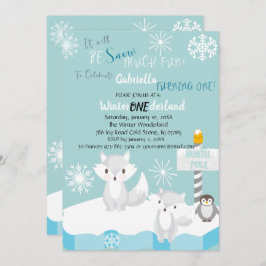 Sneeuwvlinder die één dag uitnodigt kaart