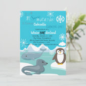 Sneeuwvlinder die één dag uitnodigt kaart (Staand voorkant)