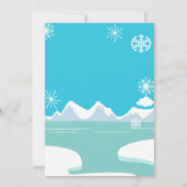 Sneeuwvlinder die één dag uitnodigt kaart (Achterkant)