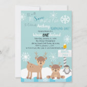 Sneeuwvlinder die één dag uitnodigt kaart (Voorkant)