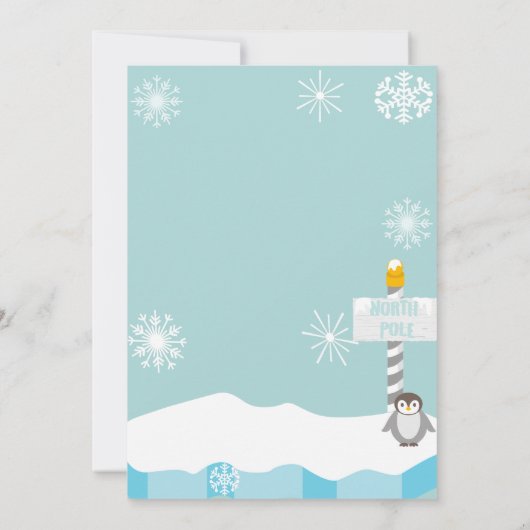 Sneeuwvlinder die één dag uitnodigt kaart (Achterkant)