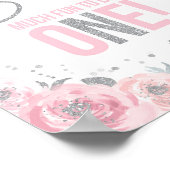 Sneeuwvlinder om een Winter ONEderland Party te zi Poster (Hoek)