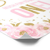 Sneeuwvlinder om een Winter ONEderland Party te zi Poster (Hoek)