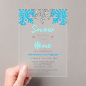 Sneeuwvlinder voor een winter van 1 januari acryl uitnodigingen (Insitu (Draagbaar))