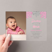 Sneeuwvlinder voor een winter van 1 januari acryl uitnodigingen (Insitu (Draagbaar))