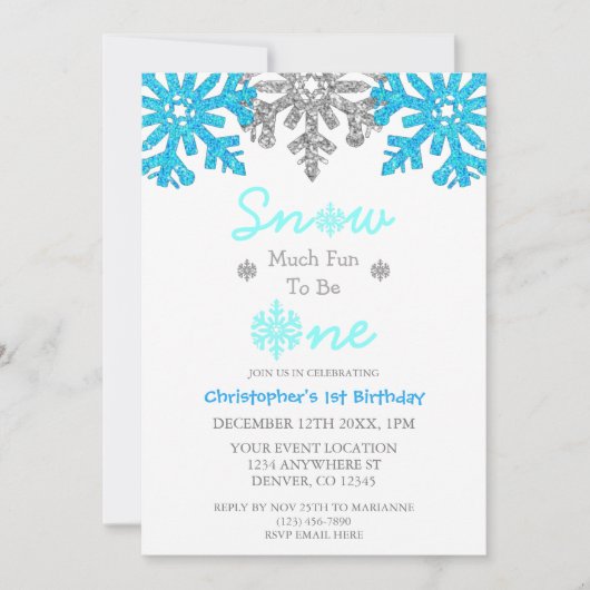 Sneeuwvlinder voor een winter van 1 januari kaart (Voorkant)