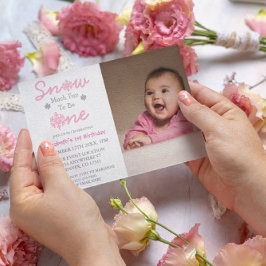 Sneeuwvlinder voor een winter van 1 januari kaart