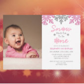 Sneeuwvlinder voor een winter van 1 januari kaart