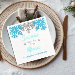 Sneeuwvlinder voor een winter van 1 januari servet