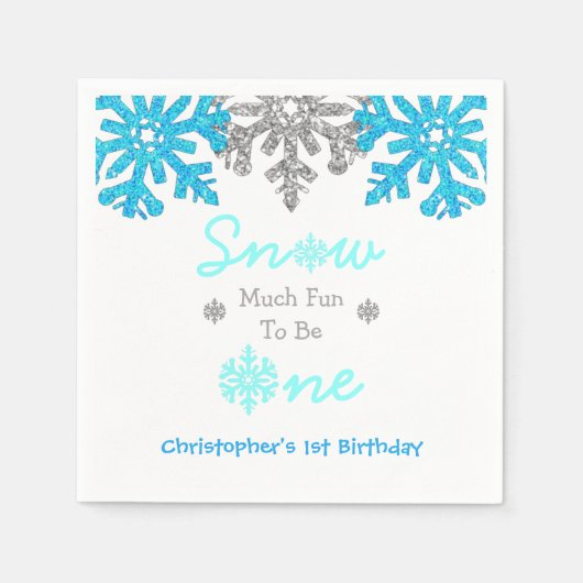 Sneeuwvlinder voor een winter van 1 januari servet (Voorkant)