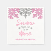 Sneeuwvlinder voor een winter van 1 januari servet (Voorkant)