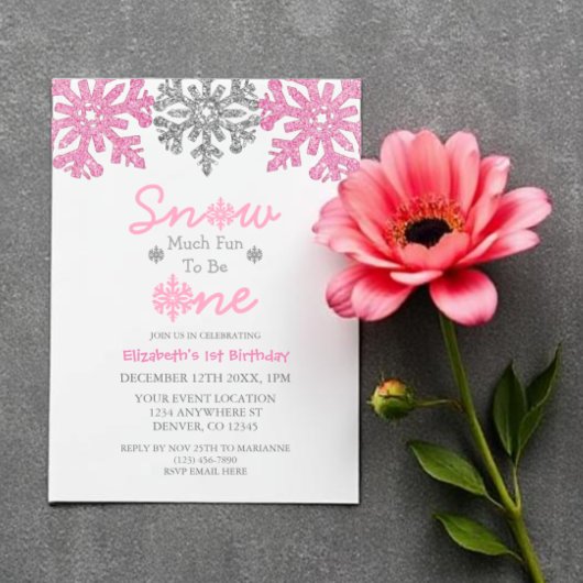 Sneeuwvlinder voor een winter van 1 januari vellum uitnodigingen