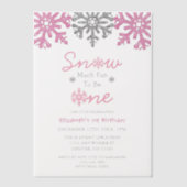 Sneeuwvlinder voor een winter van 1 januari vellum uitnodigingen (Voorkant)