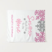 Sneeuwvlinder voor een winter van 1 januari wandkleed (Voorkant (horizontaal))