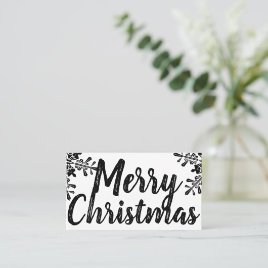 sneeuwvloeken maken leuk visitekaartje voor vrolij (Staand voorkant)