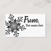 sneeuwvloeken maken leuk visitekaartje voor vrolij (Achterkant)