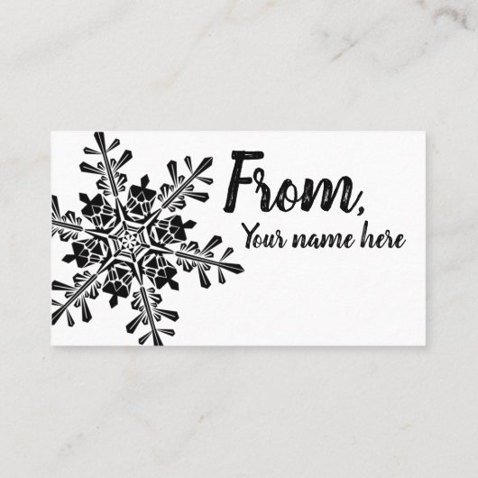 sneeuwvloeken maken leuk visitekaartje voor vrolij (Achterkant)