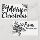 sneeuwvloeken maken leuk visitekaartje voor vrolij (Voorkant / Achterkant)