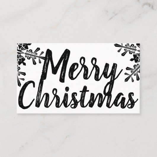 sneeuwvloeken maken leuk visitekaartje voor vrolij (Voorkant)