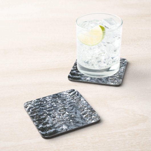 Sneeuwvloerstructuur Bier Onderzetter (Rechterzijde)