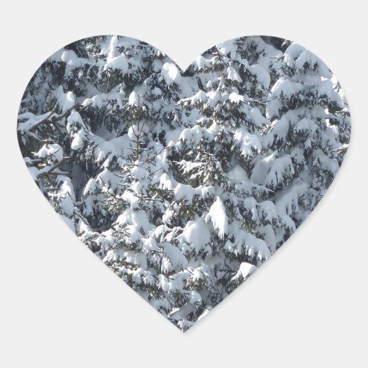 Sneeuwvloerstructuur Hart Sticker (Voorkant)