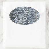 Sneeuwvloerstructuur Ovale Sticker (Tas)