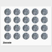 Sneeuwvloerstructuur Ronde Sticker (Vel)