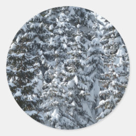 Sneeuwvloerstructuur Ronde Sticker
