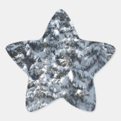 Sneeuwvloerstructuur Ster Sticker (Voorkant)
