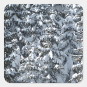 Sneeuwvloerstructuur Vierkante Sticker (Voorkant)