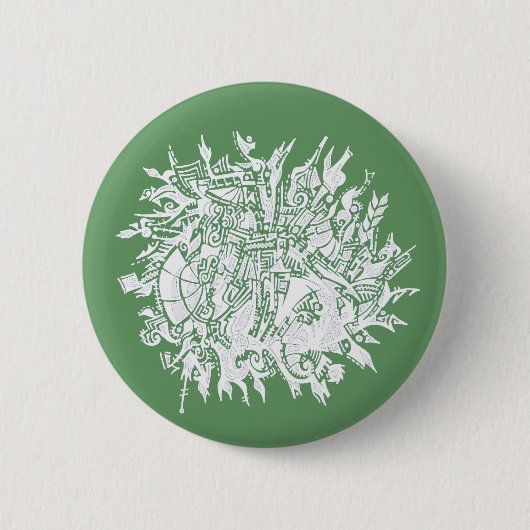 Sneeuwvlok 1 ronde button 5,7 cm (Voorkant)