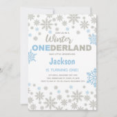 Sneeuwvlok 1e verjaardag Kaart (Voorkant)