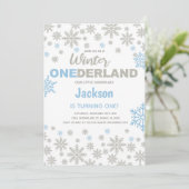 Sneeuwvlok 1e verjaardag Kaart (Staand voorkant)