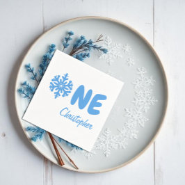 Sneeuwvlok 1e verjaardag servet