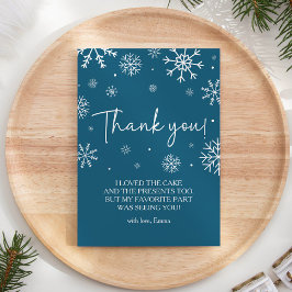 Sneeuwvlok 1e verjaardag winter dank je kaart