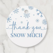 Sneeuwvlok 1e verjaardag Winter Dank u Bedankjes Labels (Voorkant)
