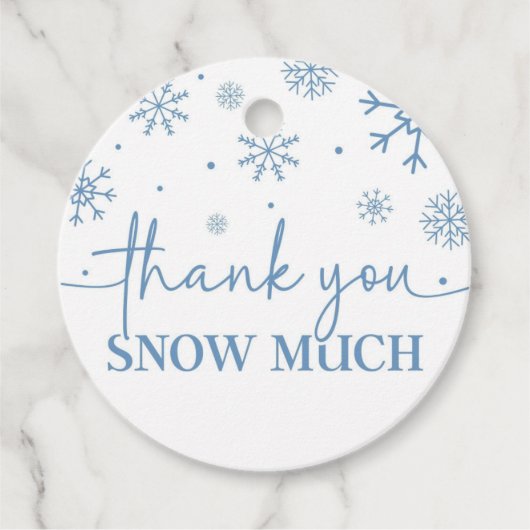 Sneeuwvlok 1e verjaardag Winter Dank u Bedankjes Labels (Voorkant)