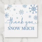 Sneeuwvlok 1e verjaardag Winter Dank u Bedankjes Labels (Voorkant)