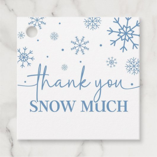 Sneeuwvlok 1e verjaardag Winter Dank u Bedankjes Labels (Voorkant)