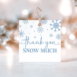 Sneeuwvlok 1e verjaardag Winter Dank u Bedankjes Labels