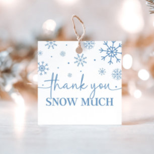 Sneeuwvlok 1e verjaardag Winter Dank u Bedankjes Labels