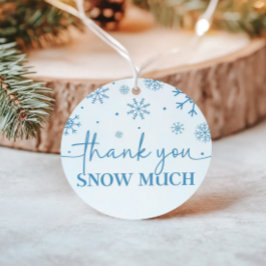 Sneeuwvlok 1e verjaardag Winter Dank u Bedankjes Labels