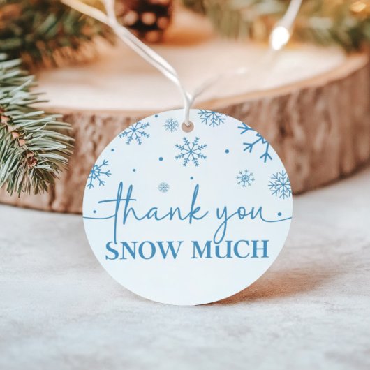 Sneeuwvlok 1e verjaardag Winter Dank u Bedankjes Labels