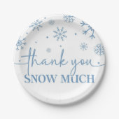 Sneeuwvlok 1e verjaardag winter papieren bordje (Voorkant)
