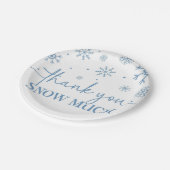 Sneeuwvlok 1e verjaardag winter papieren bordje (Gekanteld)