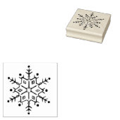 Sneeuwvlok 2 kunststempel rubberstempel (Gestempeld)