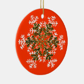 Sneeuwvlok 2 Witte Transp de Gift… Keramisch Ornament (Rechts)