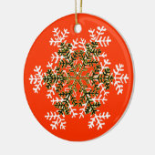 Sneeuwvlok 2 Witte Transp de Gift… Keramisch Ornament (Links)
